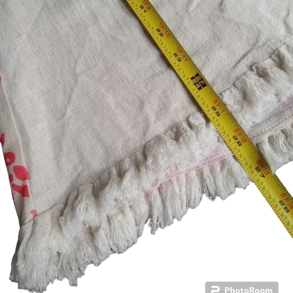 UMGEE Scoop Neck Boho Multi Printed Frayed Hem Top Small - Picture 7 of 7